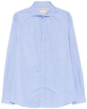Brunello Cucinelli Long-Sleeve Shirt - Blue