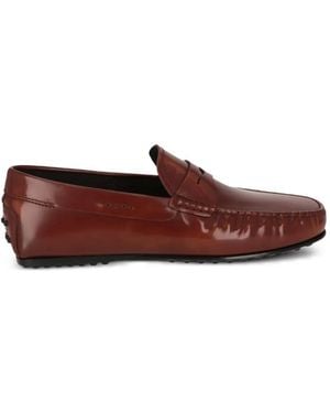 Tod's Gommino Leather Loafers - Brown