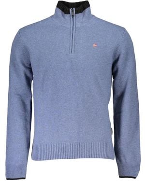 Napapijri Half-Zip Cotton Jumper - Blue