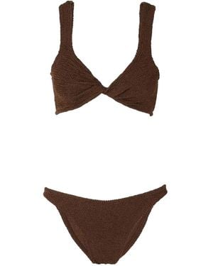 Hunza G Juno Bikini Mit Twist-Detail - Braun