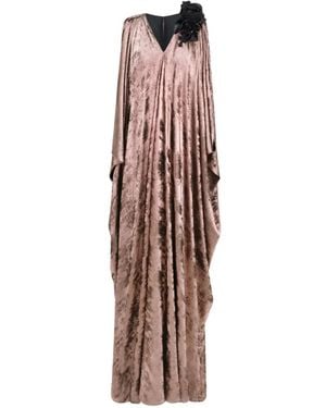 Gemy Maalouf Shimmer Loose-Cut Maxi Dress - White