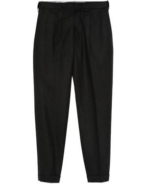Cellar Door Pleated-Cuff Trousers - Black
