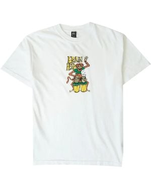 Brain Dead Monkey-Drum T-Shirt - Wit