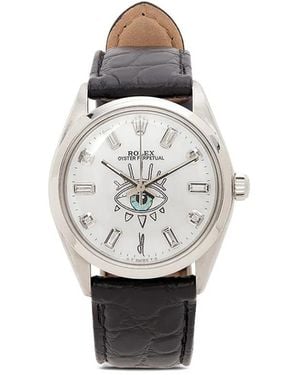 Jacquie Aiche Pre-Owned Customised Rolex Oyster Perpetual Eye 42Mm - White