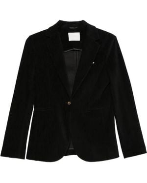 Circolo 1901 Corduroy Single-Breasted Blazer - Black