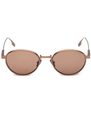 ZEGNA Round-Frame Sunglasses - Pink