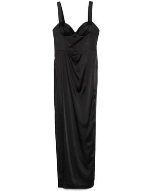 Marchesa Bustier-Abendkleid Aus Satin - Schwarz