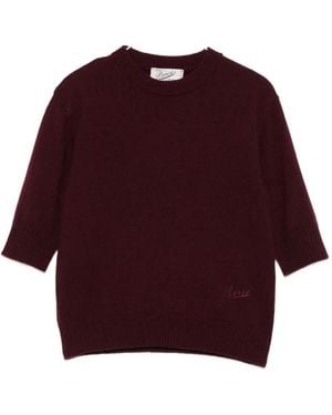 Pence Round-Neck Logo-Embroidered Knitted Top