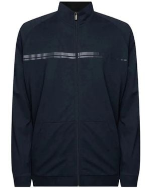 BOSS Authentic Logo-Print Zip-Up Track Jacket - Blue
