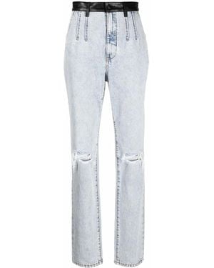 Alexander Wang Pebble Bleach-wash High-waist Jeans - Blue