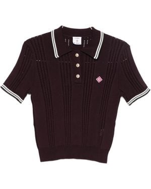 CASABLANCA Short-sleeved Cotton Polo Shirt - レッド