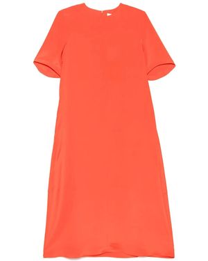 Tibi Silk Midi Dress - Orange