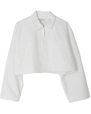 Jonathan Simkhai Colsen Cropped Jacket - White