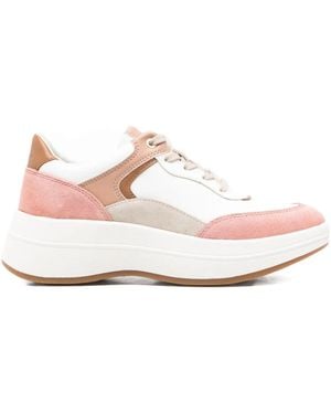 Geox Spherica Lace-Up Sneakers - Bianco