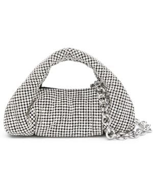 Stuart Weitzman The Moda Shine Mini Tote Bag - White