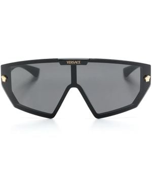 Versace Medusa Horizon Shield-Frame Sunglasses - Grey
