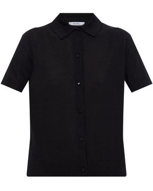 Max Mara Romania Virgin Wool Cardigan - Black