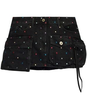 The Attico Denim Skirt - Black