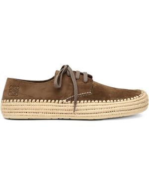 Loewe Rio Debossed-Logo Espadrilles - Brown
