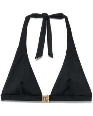 Balmain Bikini de tejido jersey - Negro