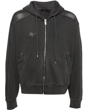 FIVE CM Patchwork Hoodie - Black