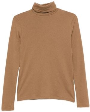 Majestic Filatures Roll-Neck Long-Sleeve T-Shirt - Natural