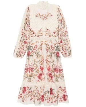 FARM Rio Royal Garden Midi Dress - White