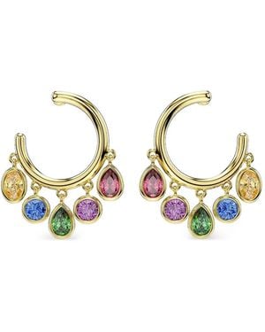 Swarovski Pendientes De Aro Imber Con Detalles De Cristales Y Charm - Metálico