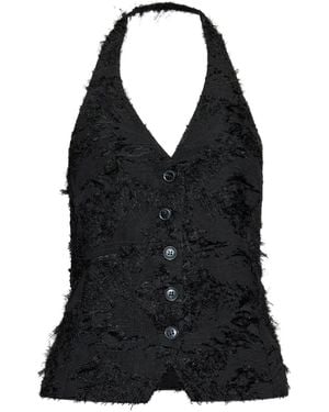 Samsøe & Samsøe Top Salazio Con Scollo All'Americana - Nero