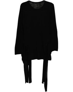 Yohji Yamamoto Asymmetrisches Oberteil - Schwarz