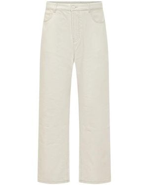 Ami Paris Logo-Patch Loose-Fit Jeans - White