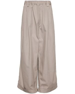 MERYLL ROGGE Wide-Leg Cotton Chinos - Natural