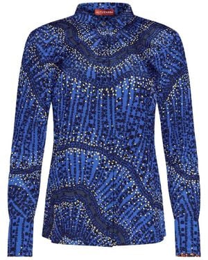 Altuzarra Camisa Chika Estampada - Azul