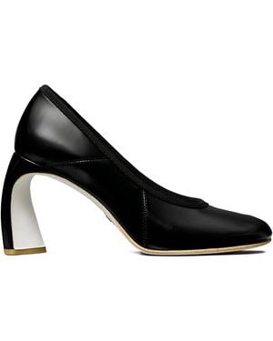Tory Burch 90Mm Peep-Toe Heeled Pumps - Black