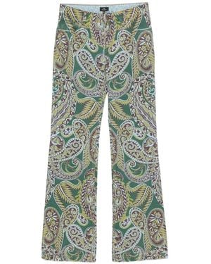 Etro Vaqueros Con Estampado De Cachemira - Verde