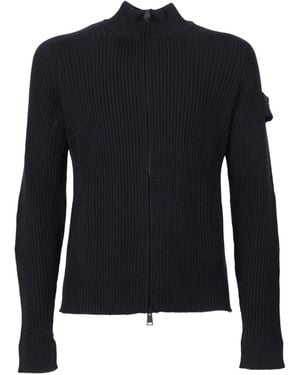 Premiata Bibbed Zip-Up Cardigan - Blue