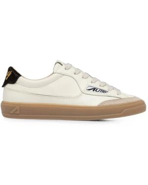 Autry Windscape Logo-Patch Paneled Sneakers - White