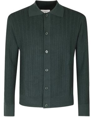 Paolo Pecora Long-Sleeve Wool Cardigan - Green