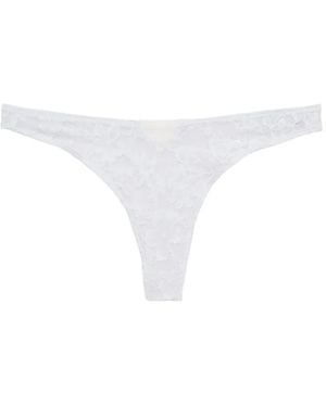 Fleur du Mal Le Stretch Lace Thong - White