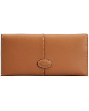 Tod's Vertical Leather Wallet - Brown