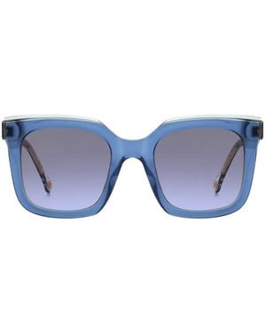 Carolina Herrera Square-Frame Sunglasses - Blue