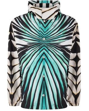 Roberto Cavalli Ray Of Sea-Print Jacket - Green