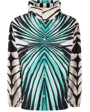 Roberto Cavalli Ray Of Sea-Print Jacket - Green