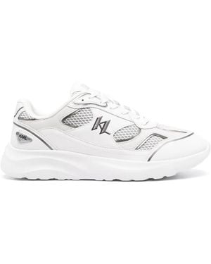 Karl Lagerfeld Kl Monogram Mesh Sneakers - White