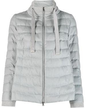Herno Funnel-Neck Padded Jacket - Grey