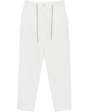 Eleventy Drawstring-Waist Corduroy Pants - White