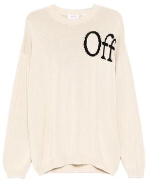 Off-White c/o Virgil Abloh Bookish Shared Knit Crewneck Jumper For - White