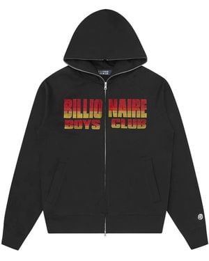 Billionaire Rhinestone-Embellished Zip-Up Hoodie - Black