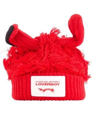 Charles Jeffrey Gorro De Canalé Con Orejas Caídas - Rojo