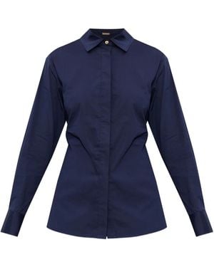 Cult Gaia Open-Back Shirt - Blue